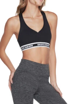 Skechers Apparel GOWALK Jacquard Bra Damen Sport-BH W3BR90 Schwarz