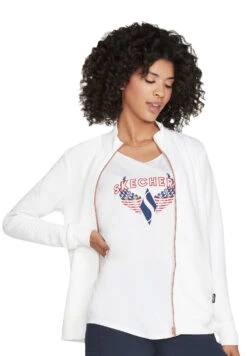 Skechers Hoodless Hoodie GOWALK Everywhere Jacke Damen W3JA261 Weiß