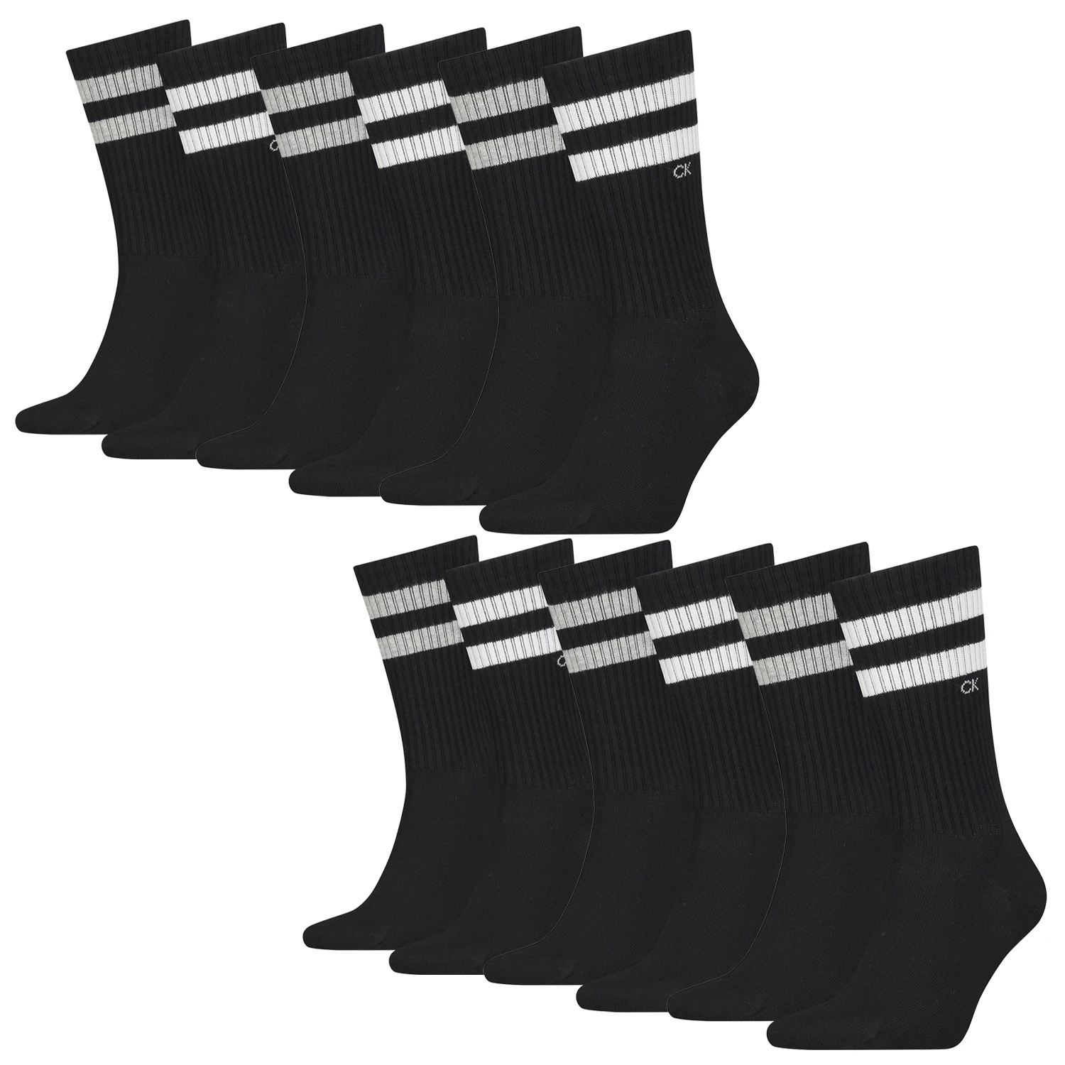 12 Paar Calvin Klein Stripes Herren Sportsocken Tennissocken 3 12 Paar Calvin Klein Stripes Herren Sportsocken Tennissocken