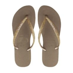 Havaianas H. SLIM Glitter FC Damen Sandale Zehentrenner Badelatsche 4143975 3581 Gold
