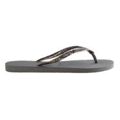 Havaianas H. Slim Logo Metallic Damen Sandale Zehentrenner Badelatsche 4119875 Grau -Sportbekleidung 1ce259b200ffb13f66954247348aef91