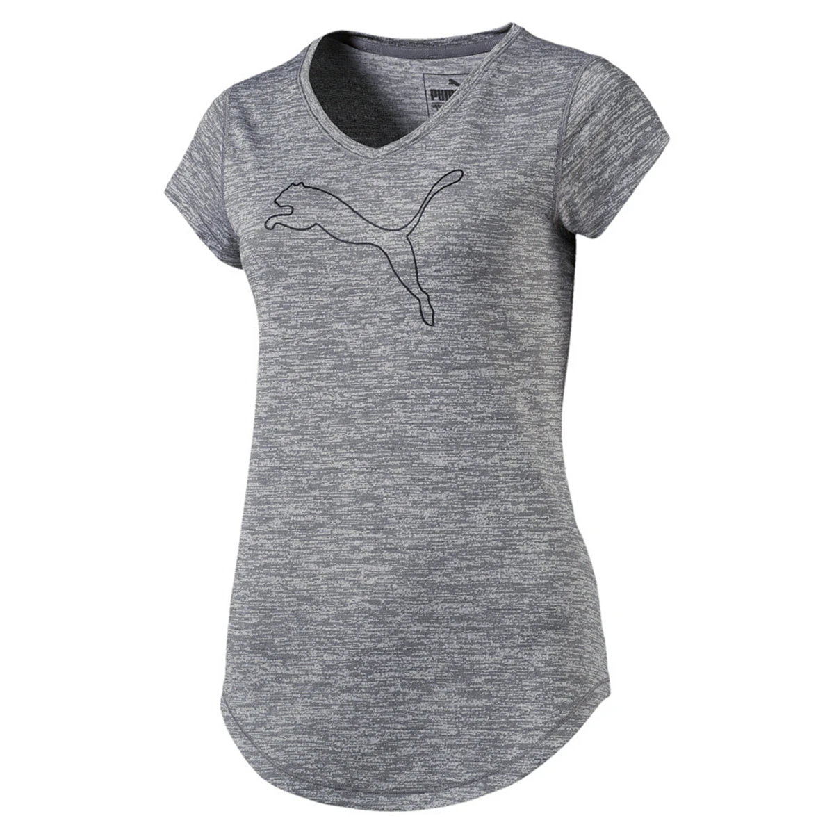 PUMA Damen Heather Cat Tee T-Shirt Trainingsshirt Laufshirt 516410 02 Medium Gray Heather 3 PUMA Damen Heather Cat Tee T-Shirt Trainingsshirt Laufshirt 516410 02 Medium Gray Heather