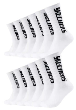 12 Paar Skechers Unisex Sportsocken Tennissocken Cushioned Line Socken SK41042