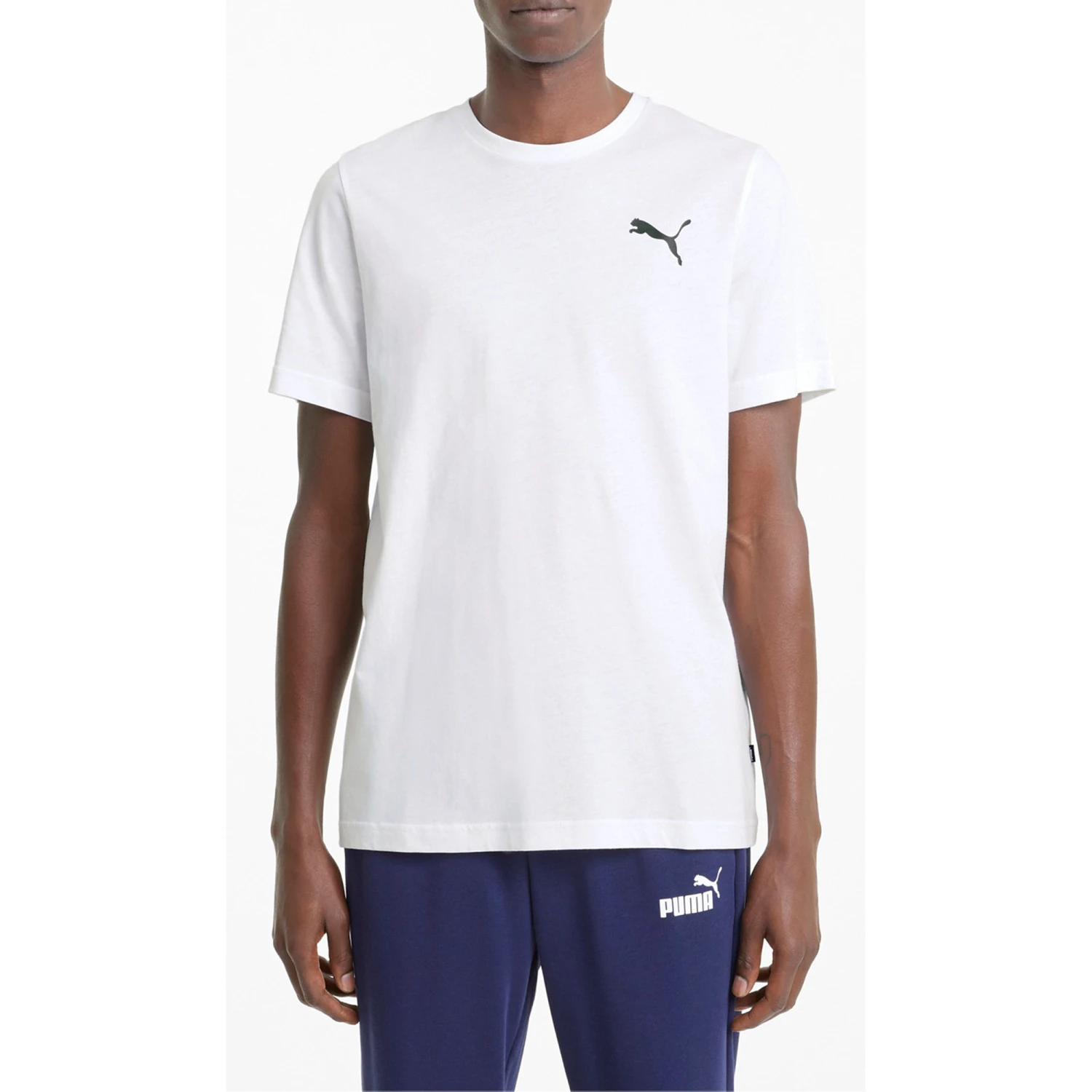 PUMA Herren ESS Essential Small Logo Tee T-Shirt Übergröße Weiss Bis 4XL 5 PUMA Herren ESS Essential Small Logo Tee T-Shirt Übergröße Weiss Bis 4XL – Bild 3