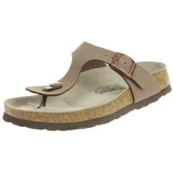 Fischer Markenschuh Kinder BIO-Pantolette Rosas Hausschuh Zehentrenner 0532 Mocca