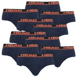 Head Herren Basic Brief Pant Slip Unterwäsche Unterhose 10 Er Pack
