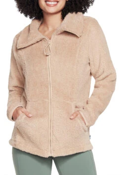 Skechers Diamond Glacier Jacket Damen Plüsch Jacke WJA285 207 Braun