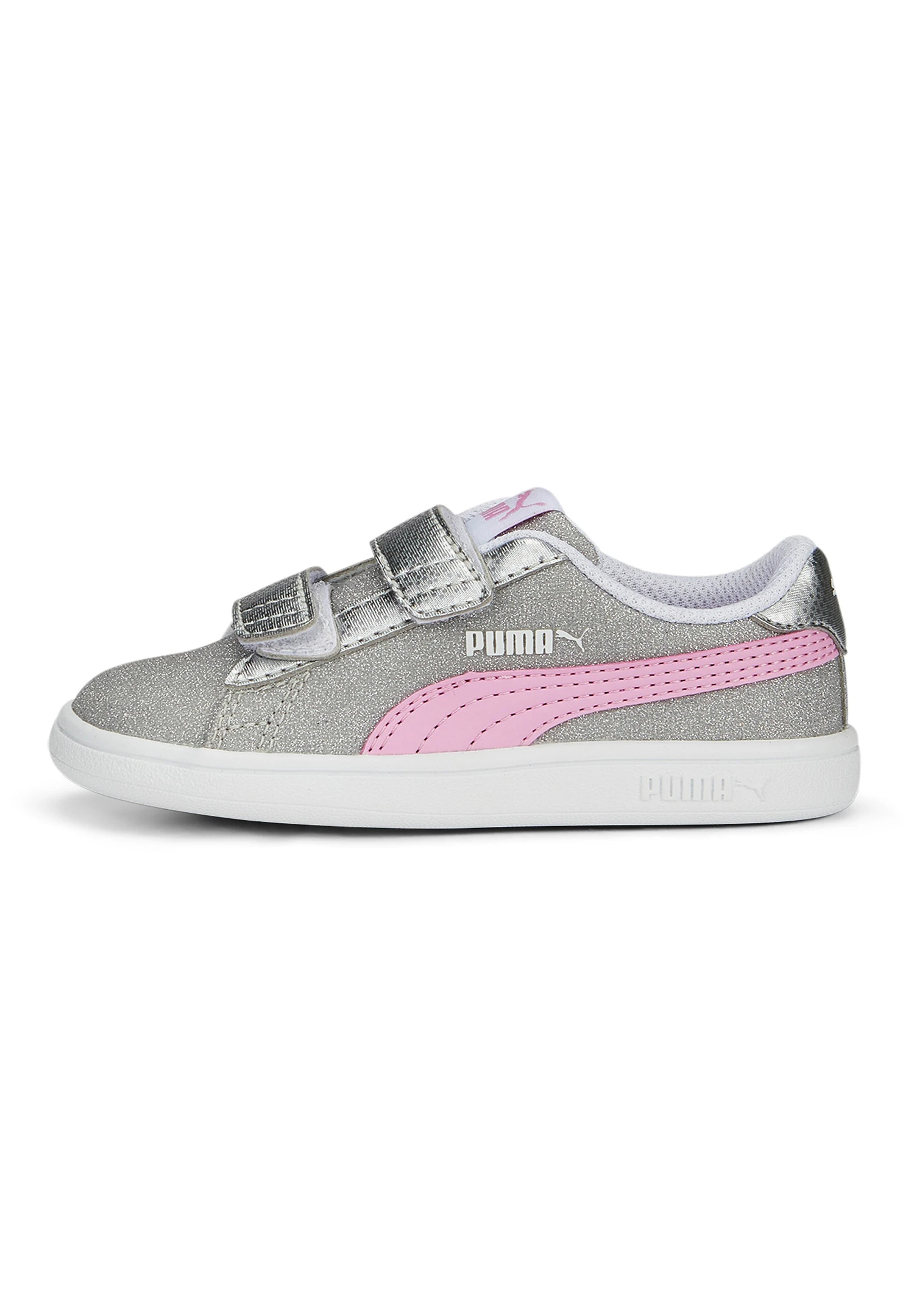 Puma Smash V2 Glitz GlamV PS Glitzer Kinder Mädchen Schuh Sneaker Klett Silber 367378 32 4 Puma Smash V2 Glitz GlamV PS Glitzer Kinder Mädchen Schuh Sneaker Klett Silber 367378 32 – Bild 2