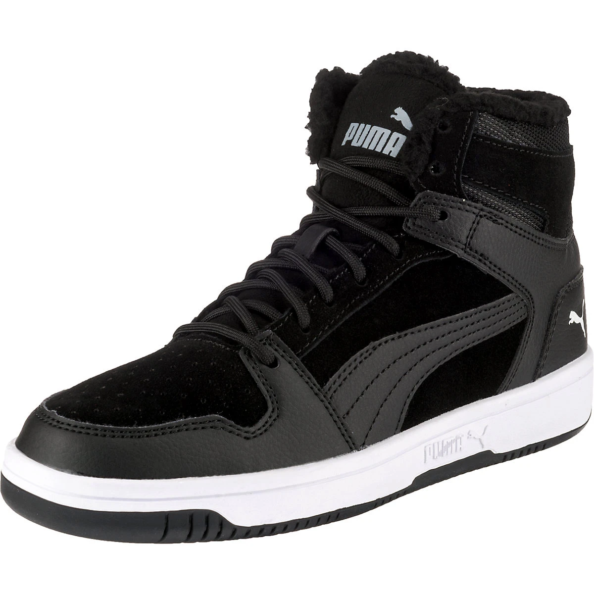 Puma Rebound Layup Fur SD Jr Unisex Sneaker Gefüttert Schwarz 370497 01 3 Puma Rebound Layup Fur SD Jr Unisex Sneaker Gefüttert Schwarz 370497 01