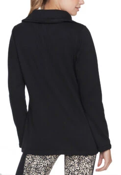 Skechers Snuggle Jacket Damen Fleece Jacke WJA283 BLK Schwarz -Sportbekleidung 4ef332116c67494bfa5b7407630388b4