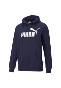 PUMA ESS Hoody FL Big Logo Herren Sweatshirt Kapuzenpullover 586686 06 Blau