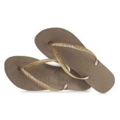 Havaianas H. SLIM Glitter FC Damen Sandale Zehentrenner Badelatsche 4143975 3581 Gold -Sportbekleidung 5594693c91ebafe1a8e7166db6029040