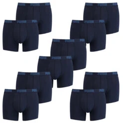 10 Er Pack Puma Boxer Boxershorts Men Herren Unterhose Pant Unterwäsche NAVY