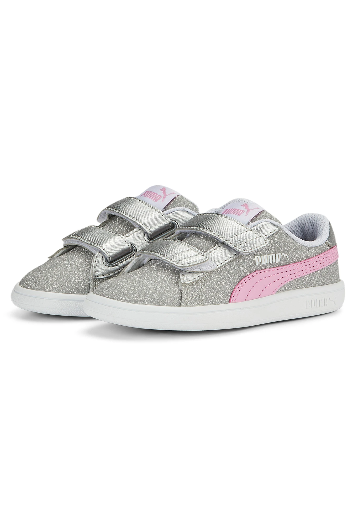 Puma Smash V2 Glitz GlamV PS Glitzer Kinder Mädchen Schuh Sneaker Klett Silber 367378 32 3 Puma Smash V2 Glitz GlamV PS Glitzer Kinder Mädchen Schuh Sneaker Klett Silber 367378 32