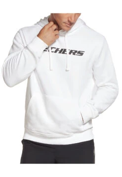 Skechers Apparel Heritage Pullover Hoodie Herren Kapuzensweatshirt MHD12 WHT