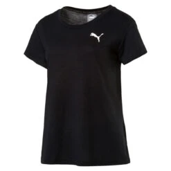 PUMA Damen Urban Sports Logo Tee T-shirt Top Dry Cell Schwarz
