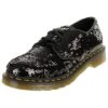 Dr. Martens 1461 Sequin Damen Halbschuhe Schwarz Silber Pailletten