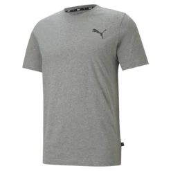 PUMA Herren ESS Essential Small Logo Tee T-Shirt Übergröße Grau Bis 4XL