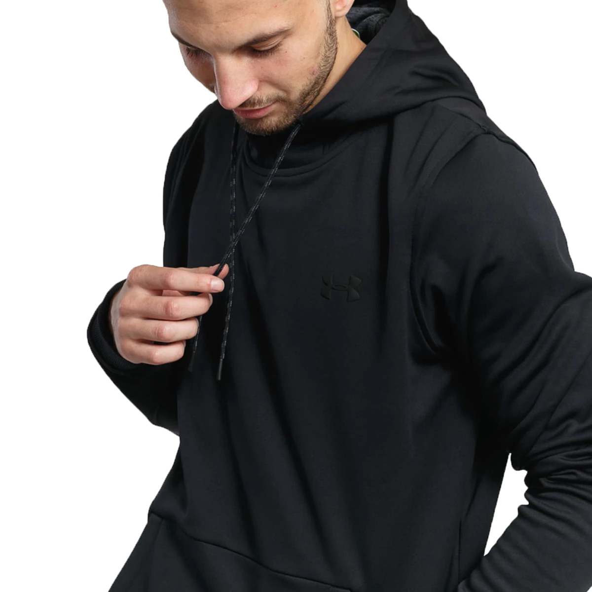 Under Armour Fleece Po Hoodie Herren Hoodie Sweatshirt Schwarz 4 Under Armour Fleece Po Hoodie Herren Hoodie Sweatshirt Schwarz – Bild 2
