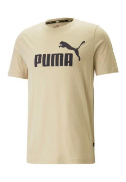 PUMA Herren ESS Essential Logo Tee T-Shirt 586667 85 Übergröße Beige Bis 4XL