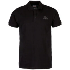 Kappa Unisex Polo Shirt Damen Herren 303173 Schwarz