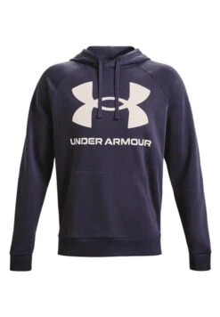 Under Armour Rival Fleece Big Logo Hoodie Herren Sweatshirt 1357093 558 Blau