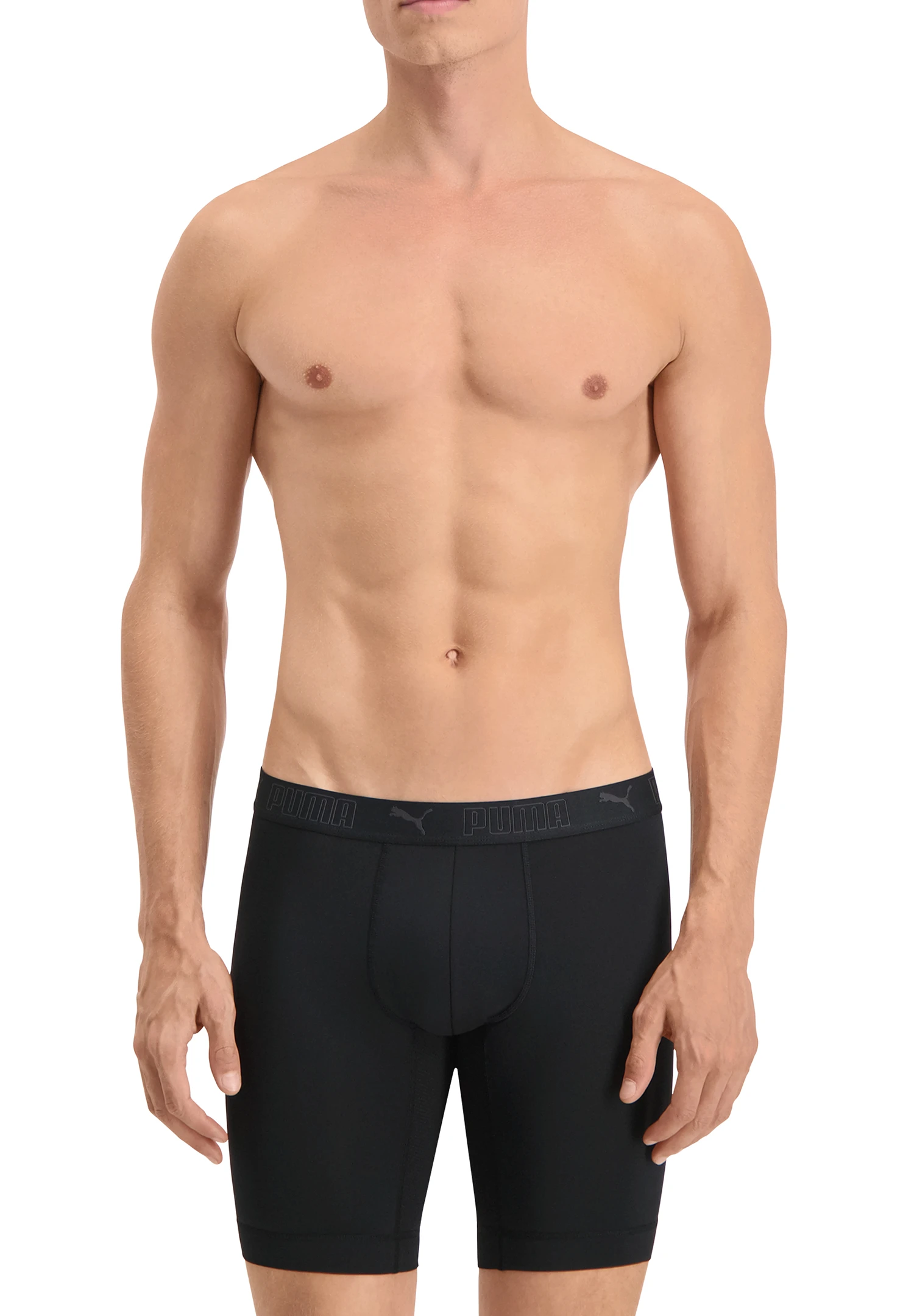PUMA Lange Boxershorts Herren 4er Pack Sport Mikrofaser + Elastisch / Funktionsunterhosen Männer (S - XL) 4 PUMA Lange Boxershorts Herren 4er Pack Sport Mikrofaser + Elastisch / Funktionsunterhosen Männer (S - XL) – Bild 2