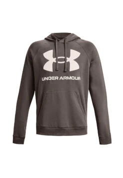 Under Armour Rival Fleece Big Logo Hoodie Herren Sweatshirt 1357093 176 Braun
