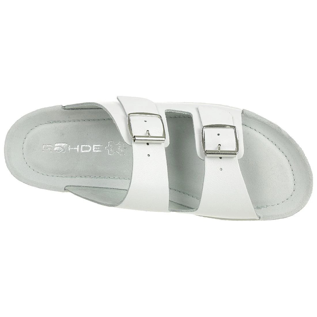 Rohde Damen Neustadt Pantolette Sandale Hausschuhe 1431 Weiß 4 Rohde Damen Neustadt Pantolette Sandale Hausschuhe 1431 Weiß – Bild 2