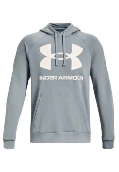 Under Armour Rival Fleece Big Logo Hoodie Herren Sweatshirt 1357093 465 Blau
