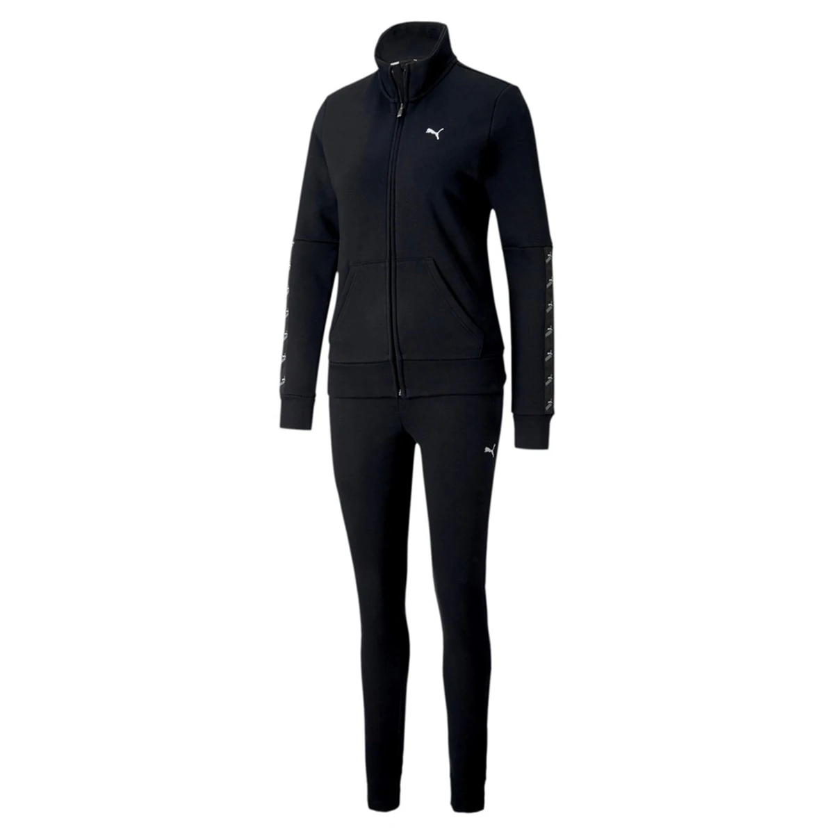 PUMA Damen Amplified Sweat Suit CL Trainingsanzug Jogginganzug 583658 Schwarz 3 PUMA Damen Amplified Sweat Suit CL Trainingsanzug Jogginganzug 583658 Schwarz