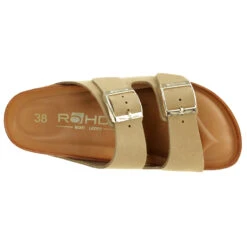 Rohde Alba Pantolette Damen Hausschuhe Sandale Leder 565014 Natur -Sportbekleidung d2ae4422185c2f21bfa39ff2011c8abf