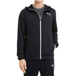 PUMA Herren RTG FZ Hoodie Full Zip Hoodie Jacke Schwarz -Sportbekleidung d4d3ed57c8f86fda543747b2f214f36e