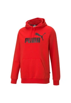 PUMA ESS Hoody FL Big Logo Herren Sweatshirt Kapuzenpullover 586686 11 Rot