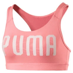 PUMA Damen Powershape Forever Logo Bustier SPORT-BH BRA Rosa